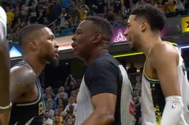 Damian Lillard and Tyrese Haliburton exchange words AGAIN as Pacers take 2-0 lead