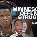 Minnesota looked 'DISCOMBOBULATED' - Stephen A. slams Wolves for offensive struggles | First Take