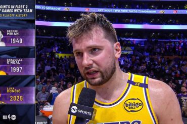 Luka Doncic talks Game 2 Win vs Wolves, Postgame Interview