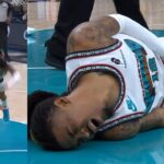 Ja Morant limps to locker room after SCARY fall over Lu Dort and JJJ was heated