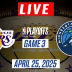 NBA LIVE! Los Angeles Lakers vs Minnesota Timberwolves GAME 3 LIVE | April 25, 2025 | NBA Playoffs