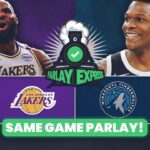 Los Angeles Lakers vs. Minnesota Timberwolves Same Game PARLAY! | NBA Playoff Betting Picks & Props