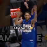Cam Payne GOAT bench celebration