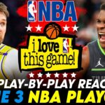 🔴LAKERS vs TIMBERWOLVES - GAME 3 PLAYOFFS │ 2025 NBA Game Play-By-Play Reaction & Scoreboard