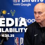 Indiana Pacers Postgame Media Availability at Milwaukee Bucks (Game 3) | April 25, 2025
