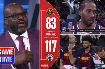 NBA GameTime reacts to Clippers DOMINATE Nuggets 117-83 for a 2-1 series lead; Kawhi Leonard 21 Pts