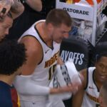 Nikola Jokic gets heated during Nuggets timeout as Clippers win Game 3 by 34 points
