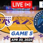 NBA LIVE! Los Angeles Lakers vs Minnesota Timberwolves Game 5 April 30, 2025 | NBA Playoffs Live 2K