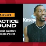 Andrew Wiggins, Bam Adebayo, Tyler Herro, Erik Spoelstra | Practice Interview | April 27, 2025