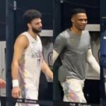 Nikola Jokic, Russell Westbrook, Jamal Murray Inmediately After Nuggets Game 5 Win Against Clippers