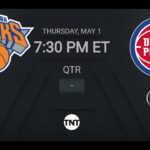 New York Knicks vs Detroit Pistons Game 6 #NBAPlayoffs presented by Google TNT Live Scoreboard