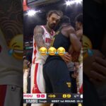 Steven Adams hugging Jimmy Butler during a jump ball 😂