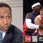 FIRST TAKE | "Knicks have issues to address" -Stephen A. on Pistons beat Knicks 106-103 to force gm6