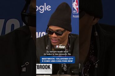 'É como se fosse a minha casa', diz Westbrook sobre enfrentar o Oklahoma City Thunder!  #shorts #nba