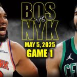 Boston Celtics vs New York Knicks Full Game 1 Highlights - May 5, 2025 | NBA Playoffs