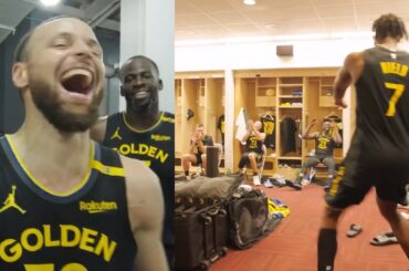 Buddy Hield had Warriors locker room hyped walking in after Game 7 win vs Rockets 😂