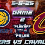 5-6-25 Indiana Pacers vs Cleveland Cavaliers Game 2 Audio | NBA PLAYOFFS LIVE Gamecast & Chat