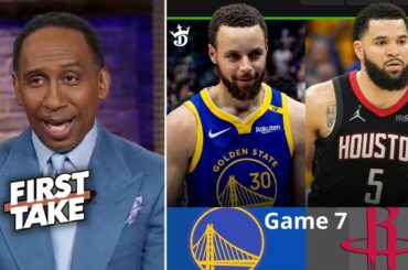 FIRST TAKE | Stephen A. Smith predicts to Game 7 Warriors vs Rockets: Steph Curry bounceback series?