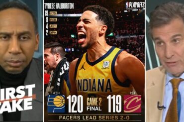 FIRST TAKE | Pacers going to NBA Finals - Stephen A. on Haliburton's CLUTCH 3 to beat Cavs in Game 2