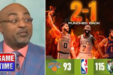NBA Gametime reacts Boston Celtics beat New York Knicks 115-93 in Gm 3: Tatum 22 Pts; Brunson 27 Pts
