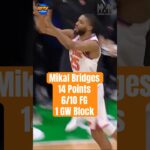 Mikal Bridges was CLUTCH in the Knicks Game 2 WIN over the Celtics! 🥶 #shorts