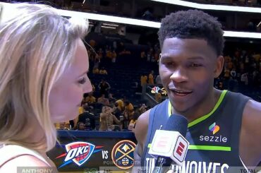 Anthony Edwards Talks BIG GAME 3 WN vs Warriors, Postgame Interview