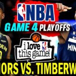 WARRIORS vs TIMBERWOLVES GAME 4 |NBA LIVE Play-By-Play Reaction