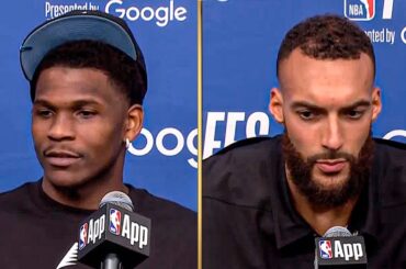 Anthony Edwards & Rudy Gobert on Eliminating the Warriors in Game 5, FULL Postgame Interview