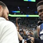 Steph Curry Shows Love to Anthony Edwards After Timberwolves Eliminate Warriors in Game 5 ❤️