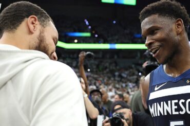 Steph Curry Shows Love to Anthony Edwards After Timberwolves Eliminate Warriors in Game 5 ❤️
