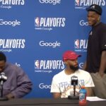 Anthony Edwards kicks out Julius Randle and Mike Conley to talk advancing to WCF 😂