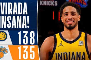 HALIBURTON mete bola impossível no último segundo, e PACERS vencem os KNICKS - Melhores Momentos