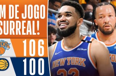 OS 5 MINUTOS FINAIS INSANOS DE KNICKS VS PACERS! Melhores Momentos