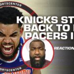 REACTION TO Knicks vs. Pacers ECF Game 4 💥 'KAT ANSWERED THE CALL!' - Perk | SportsCenter