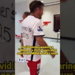 Ex Spurs player David Bentley raiding Mikel Arteta’s fridge in a Spurs "Winner's 2025" shirt