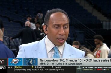"I WAS WRONG ABOUT ANT-MAN" - Stephen A. & Perkin SHOCKED Wolves blow out Thunder 143-101 in Game 3