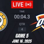 LIVE: Oklahoma City Thunder vs Indiana Pacers – Game 5 | 2025 NBA Finals 🔥June 16, 2025