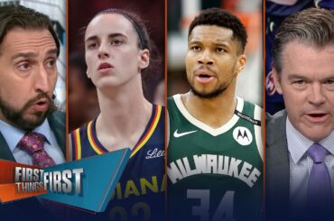 Caitlin Clark scuffle sparks major debate; Should Giannis stay with the Bucks? | FIRST THINGS FIRST