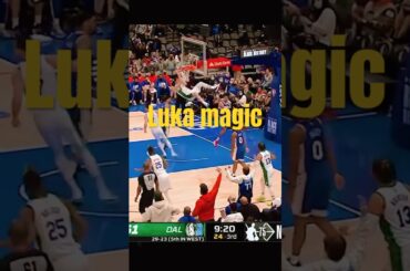 Luka dunks with magic #nba #lukadoncic #shorts