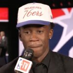 V. J. Edgecombe Gets Emotional Talking About His Mom After Being Drafted | 2025 NBA Draft