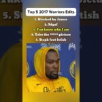 Top 5 2017 Warriors Edits 🥹 #nba #basketball
