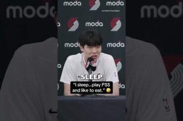 Trail Blazers draft pick Hansen Yang is a simple guy 😂 #nba #shorts