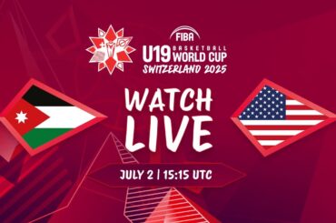 LIVE - Jordan v USA | FIBA U19 Basketball World Cup 2025 | Round of 16