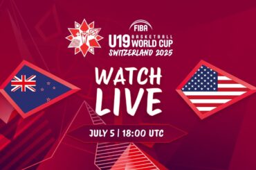 LIVE - New Zealand v USA | FIBA U19 Basketball World Cup 2025 | Semi-Finals