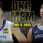 Memphis Grizzlies vs Oklahoma City Thunder Full Game Highlights - July 5 2025 | NBA Summer League