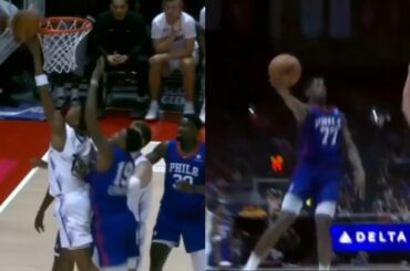 Ace Bailey scores first bucket for Jazz then VJ Edgecombe first bucket for 76ers