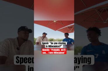Speed asks Giannis about his future in Milwaukee 👀 (via @IShowSpeed)