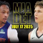 Miami Heat vs Detroit Pistons Full Game Highlights - July 17, 2025 | NBA Summer League California