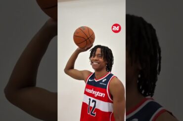 No. 6 Pick Tre Johnson looks SLICK in his Washington Wizards uniform! (2025 NBA Rookie Photoshoot)