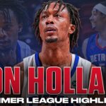Ron Holland Summer League Highlights | Detroit Pistons